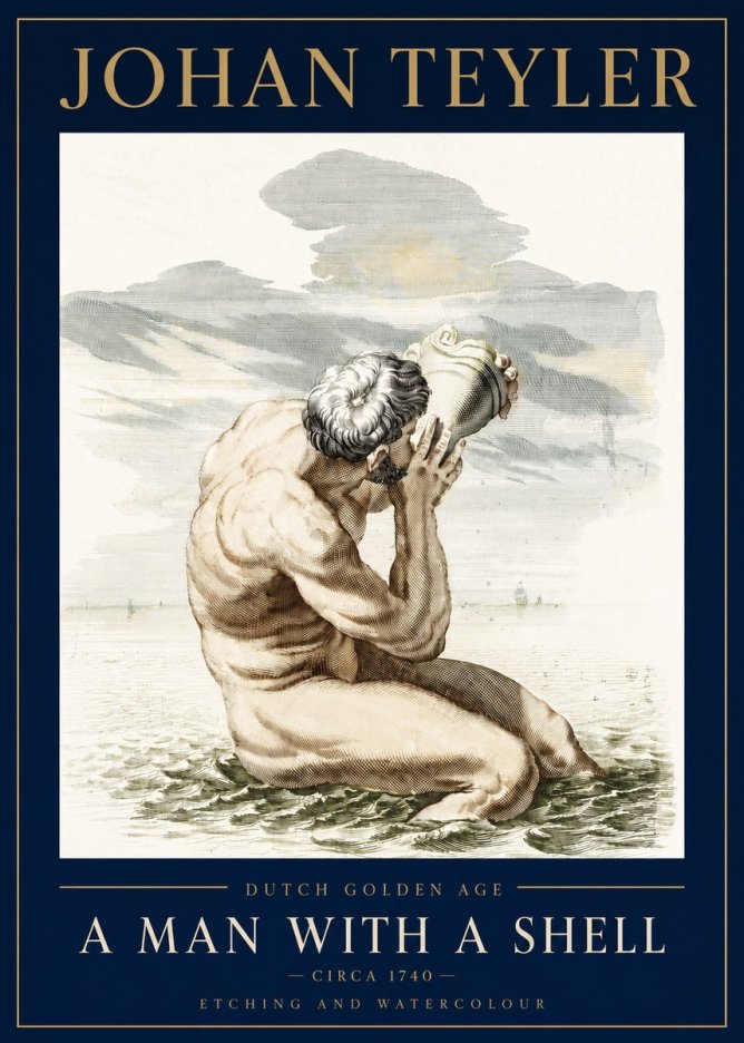 Johan Teyler A Man with a Shell No3 - Plakat