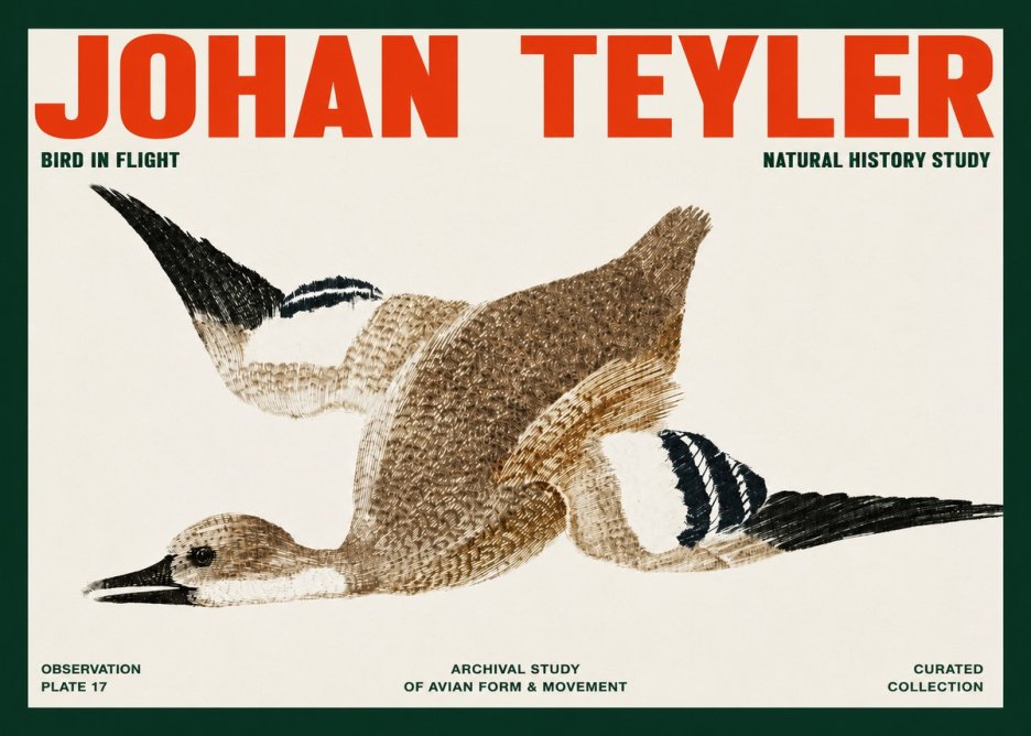 Johan Teyler Bird in Flight II No2 - Plakat