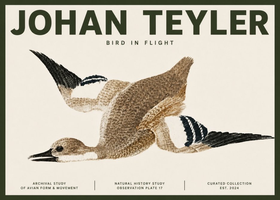 Johan Teyler Bird in Flight II No4 - Plakat