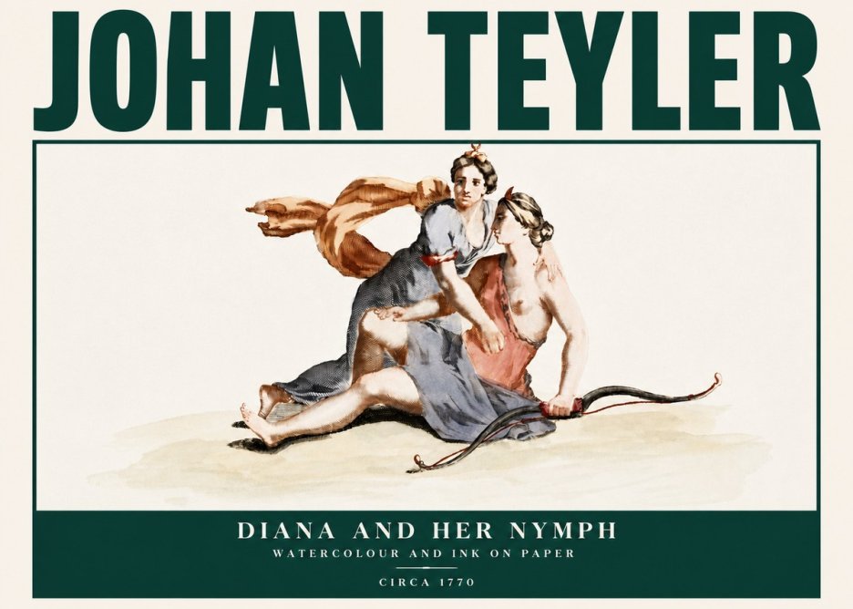 Johan Teyler Diana and Her Nymph No4 - Plakat