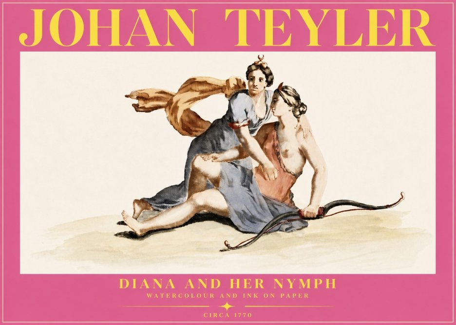 Johan Teyler Diana and Her Nymph No5 - Plakat