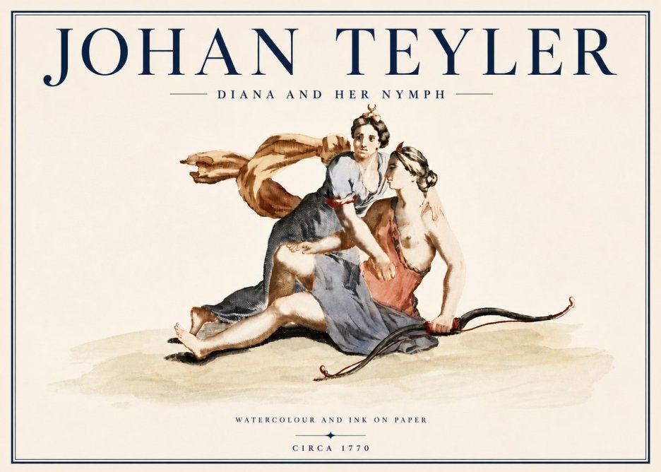 Johan Teyler Diana and Her Nymph No6 - Plakat