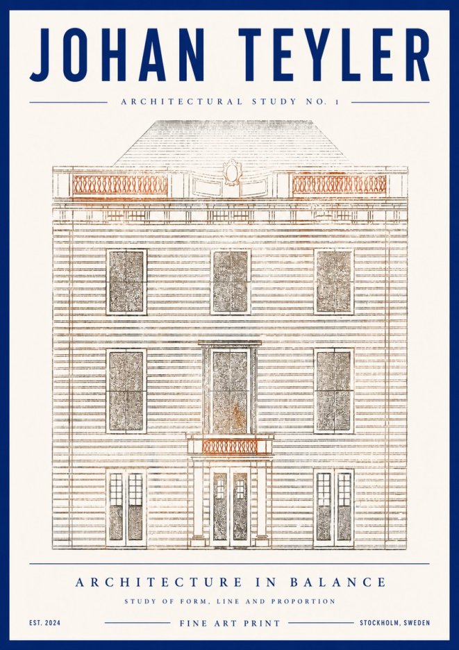 Johan Teyler Architectural Study No. 1 II No4 - Plakat