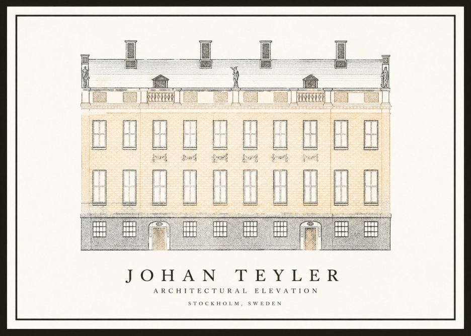 Johan Teyler Architectural Elevation No1 - Plakat