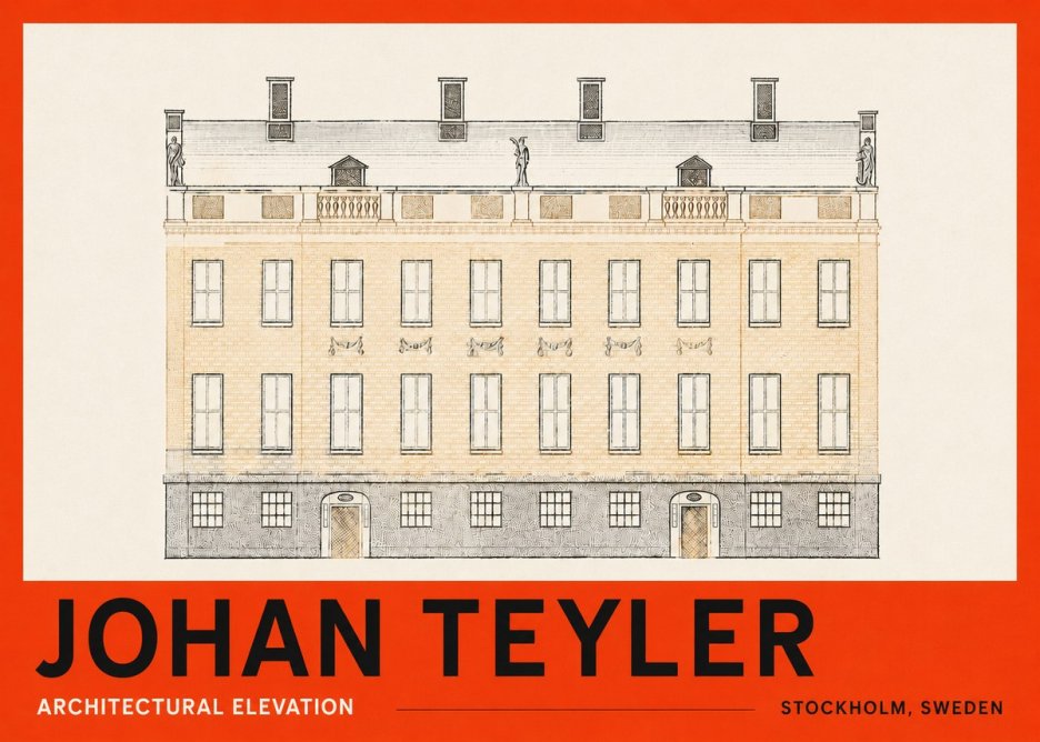 Johan Teyler Architectural Elevation No3 - Plakat