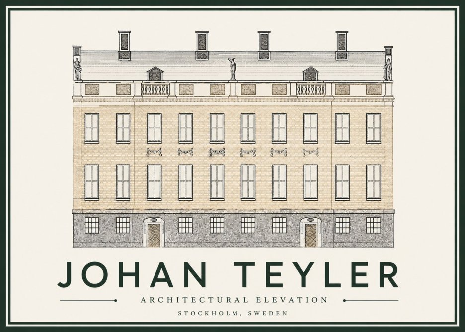 Johan Teyler Architectural Elevation No4 - Plakat