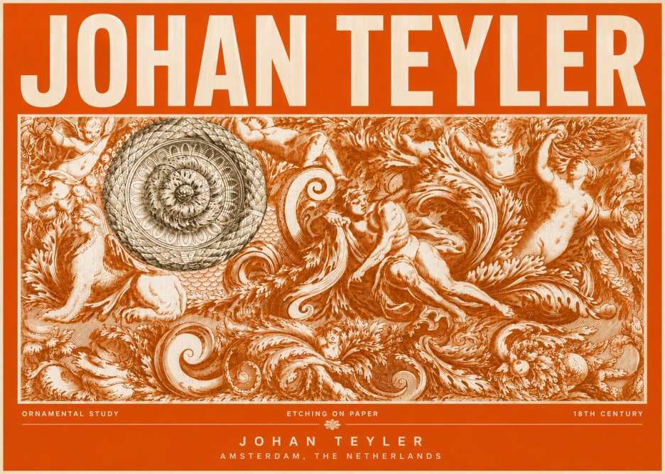 Johan Teyler Ornamental Study No6 - Plakat