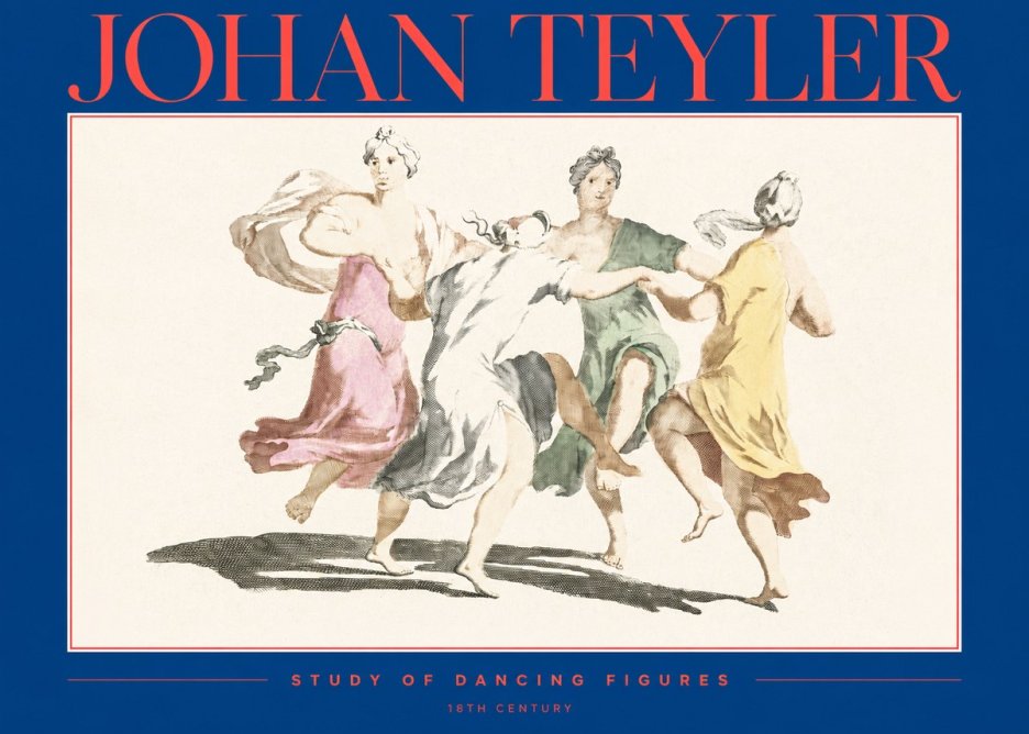 Johan Teyler Study of Dancing Figures No2 - Plakat