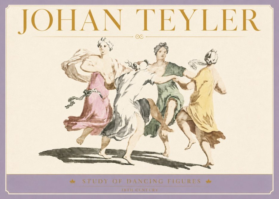 Johan Teyler Study of Dancing Figures No5 - Plakat