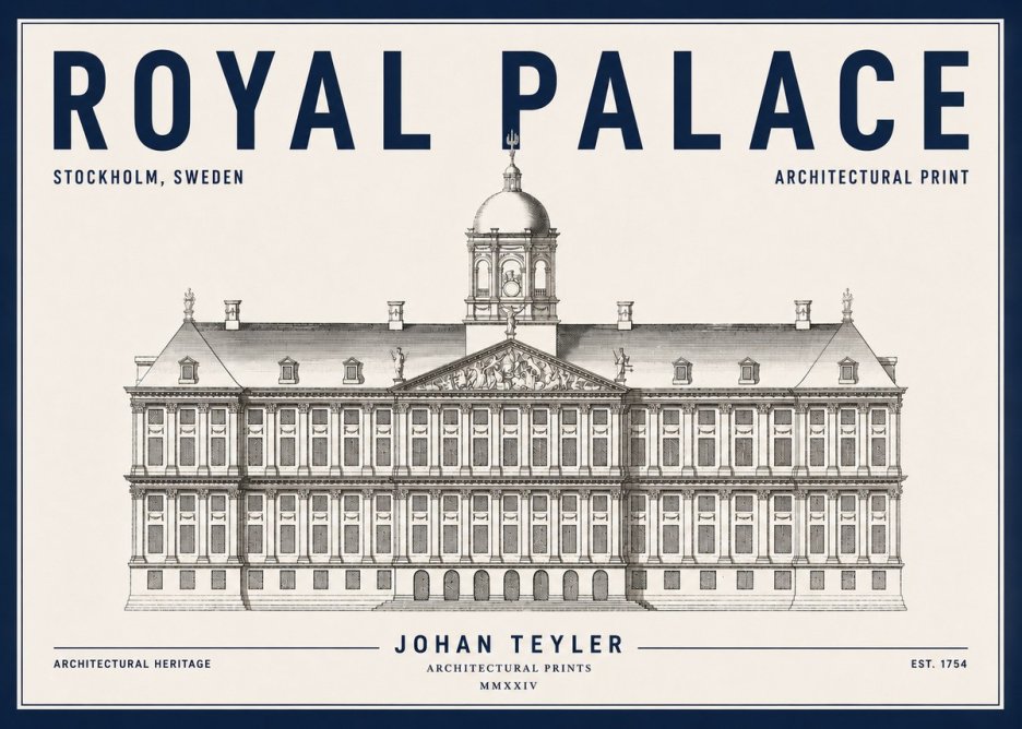 Johan Teyler Royal Palace No4 - Plakat
