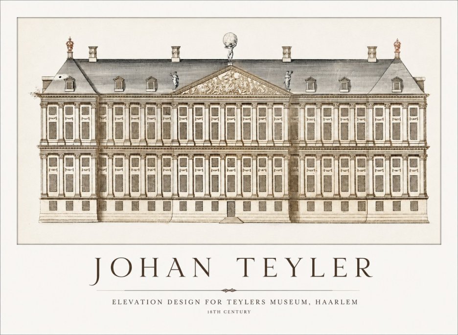 Johan Teyler Elevation Design for Teylers Museum, Haarlem No1 - Plakat