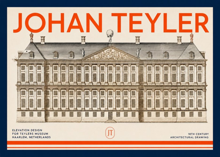 Johan Teyler Elevation Design for Teylers Museum, Haarlem No2 - Plakat