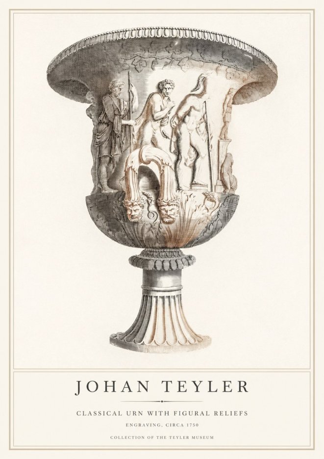 Johan Teyler Classical Urn with Figural Reliefs I No1 - Plakat