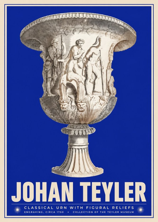 Johan Teyler Classical Urn with Figural Reliefs I No3 - Plakat
