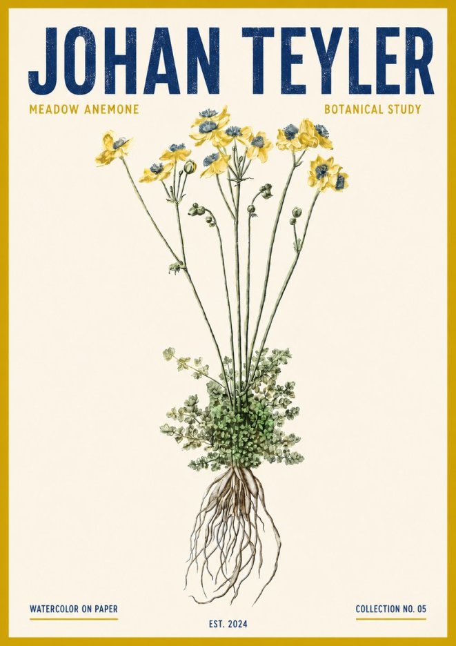 Johan Teyler Meadow Anemone No5 - Plakat