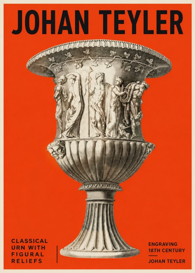 Johan Teyler Classical Urn with Figural Reliefs II No2 - Plakat