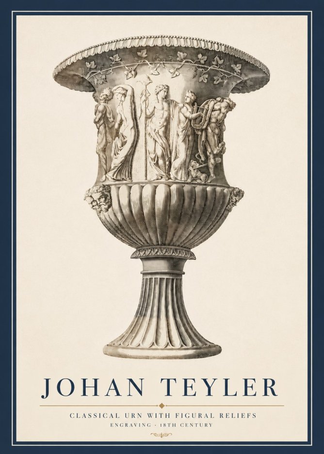 Johan Teyler Classical Urn with Figural Reliefs II No3 - Plakat