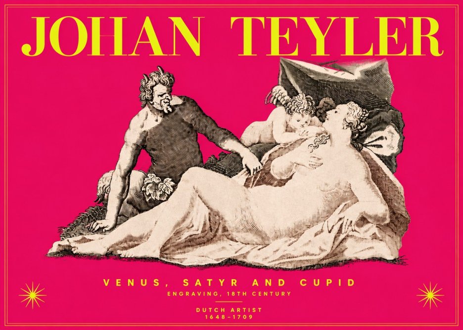 Johan Teyler Venus, Satyr and Cupid No4 - Plakat