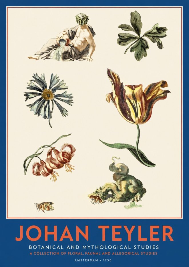 Johan Teyler Botanical and Mythological Studies No2 - Plakat