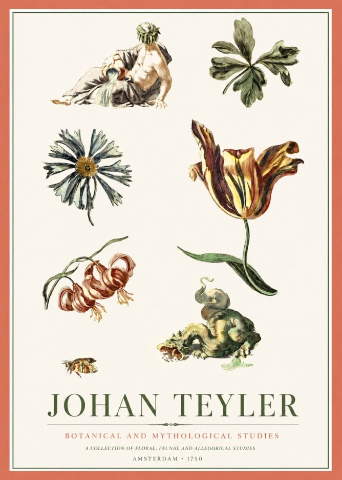 Johan Teyler Botanical and Mythological Studies No3 - Plakat