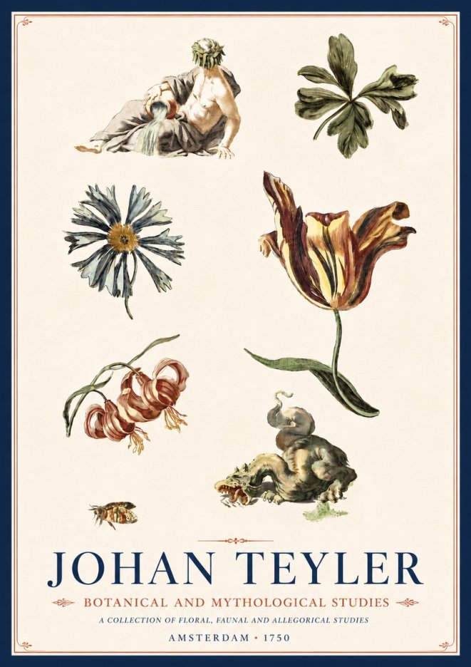 Johan Teyler Botanical and Mythological Studies No6 - Plakat