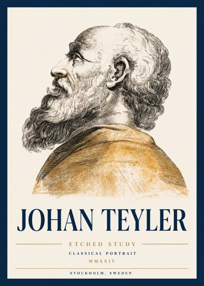 Johan Teyler Profile Study No3 - Plakat