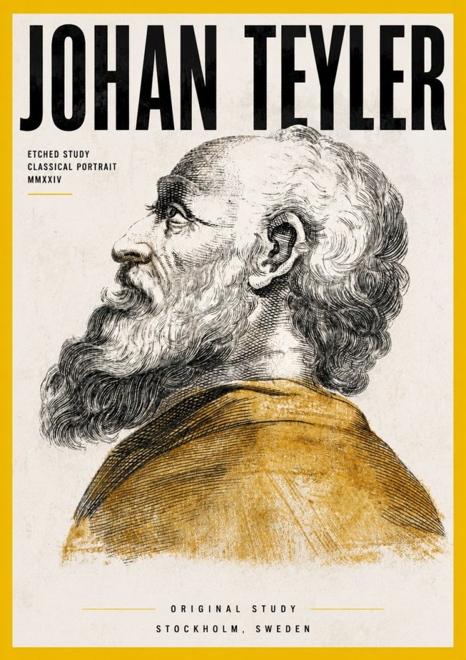 Johan Teyler Profile Study No4 - Plakat