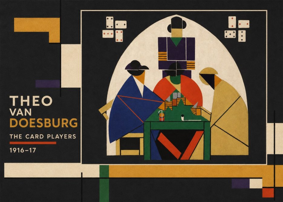 Theo van Doesburg The Card Players No2 - Plakat