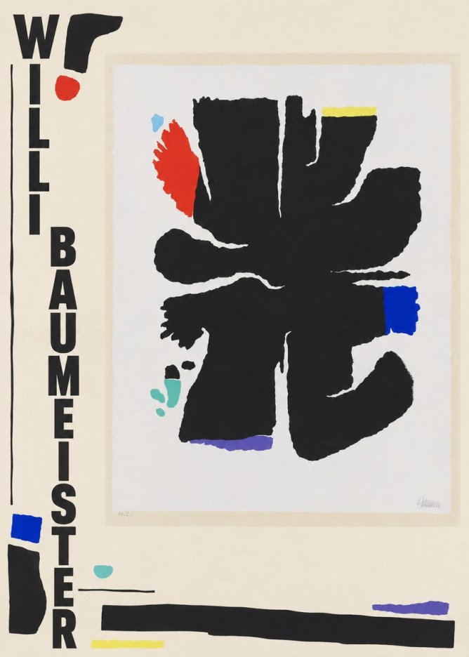 Willi Baumeister Abstract Composition No6 - Plakat