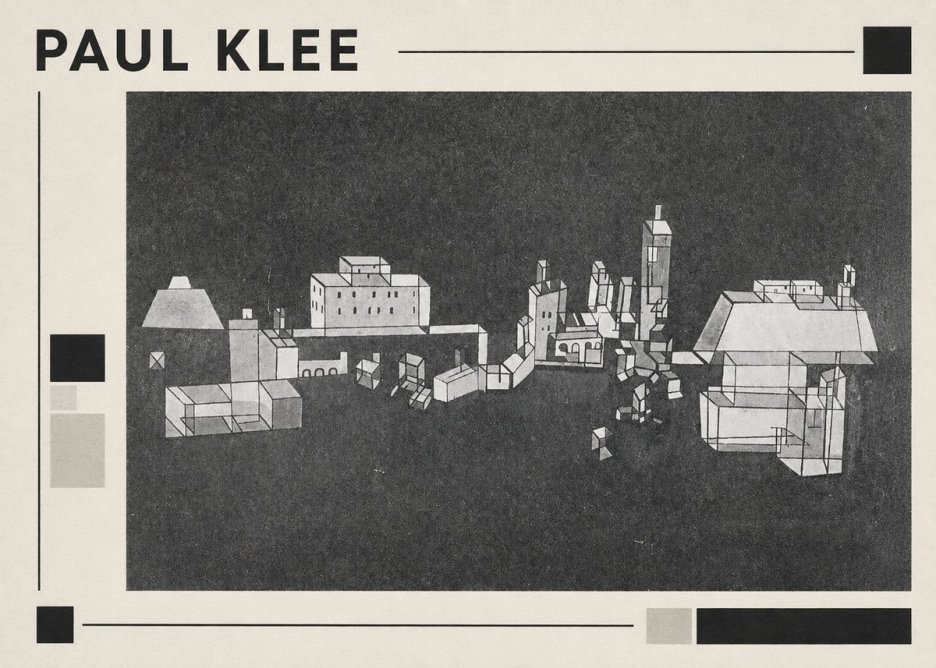 Paul Klee Architectural Forms No1 - Plakat