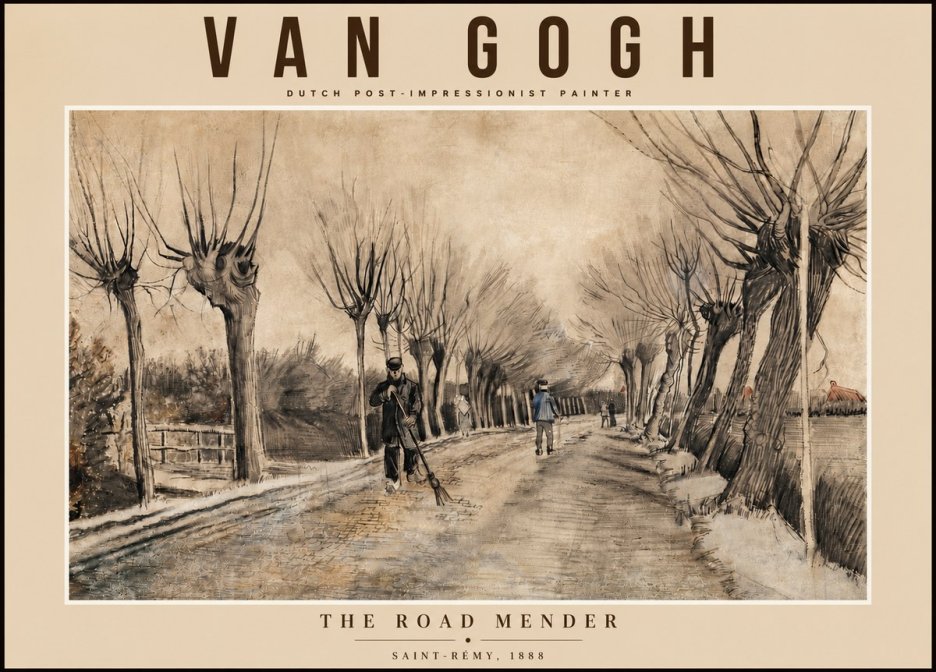 Van Gogh The Road Mender I No3 - Plakat