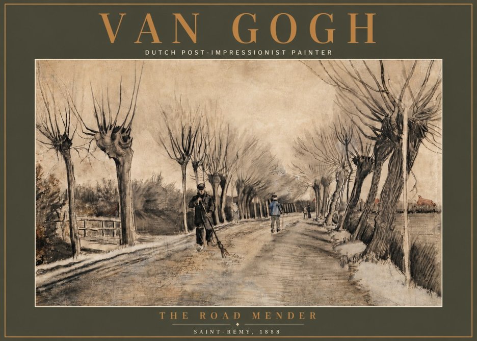 Van Gogh The Road Mender I No5 - Plakat
