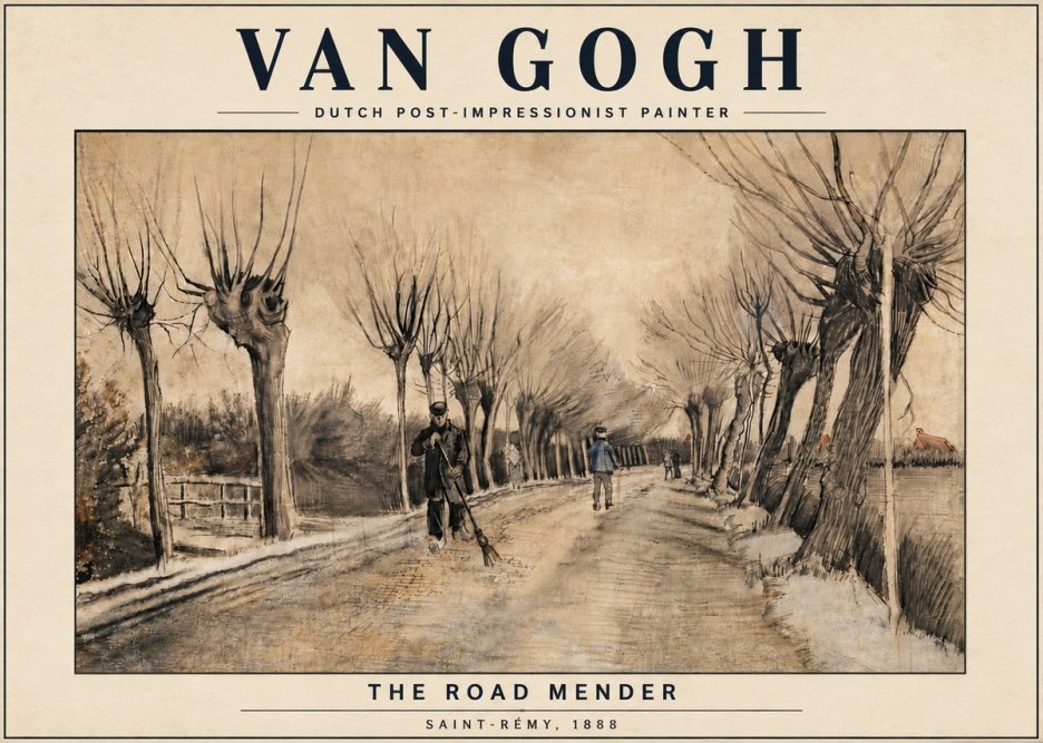 Van Gogh The Road Mender I No6 - Plakat
