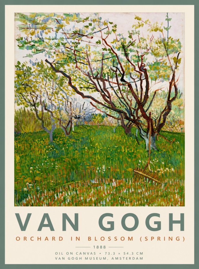 Van Gogh Orchard in Blossom (Spring) No2 - Plakat