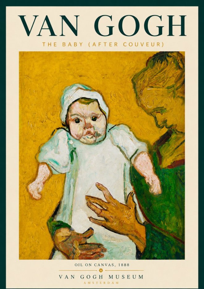 Van Gogh The Baby (After Couveur) No6 - Plakat