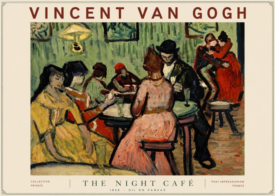 Van Gogh The Night Café I No4 - Plakat
