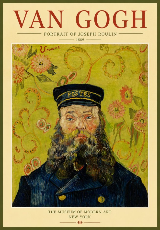 Van Gogh Portrait of Joseph Roulin II No4 - Plakat