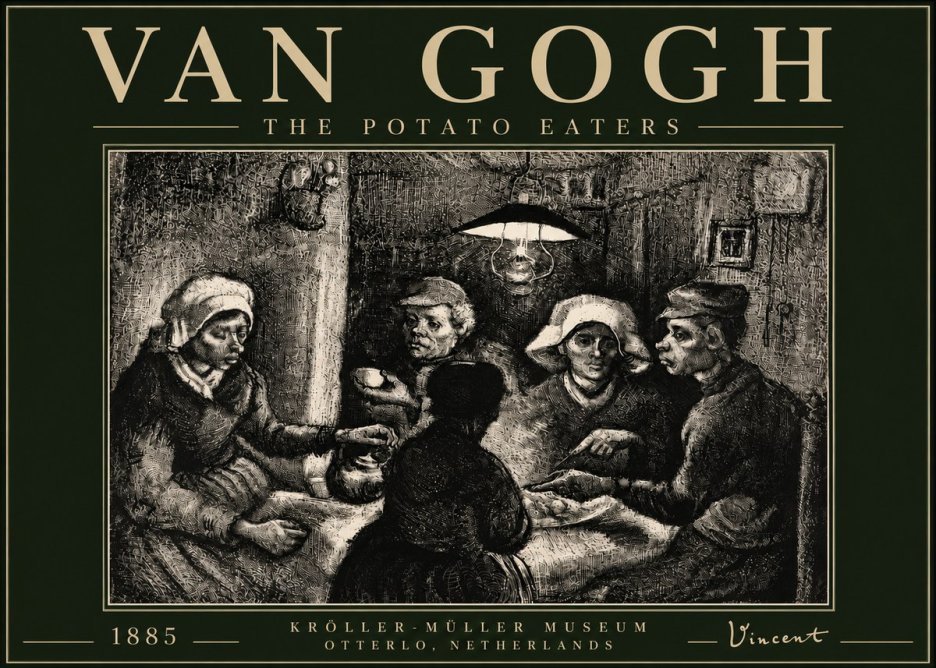 Van Gogh The Potato Eaters I No5 - Plakat