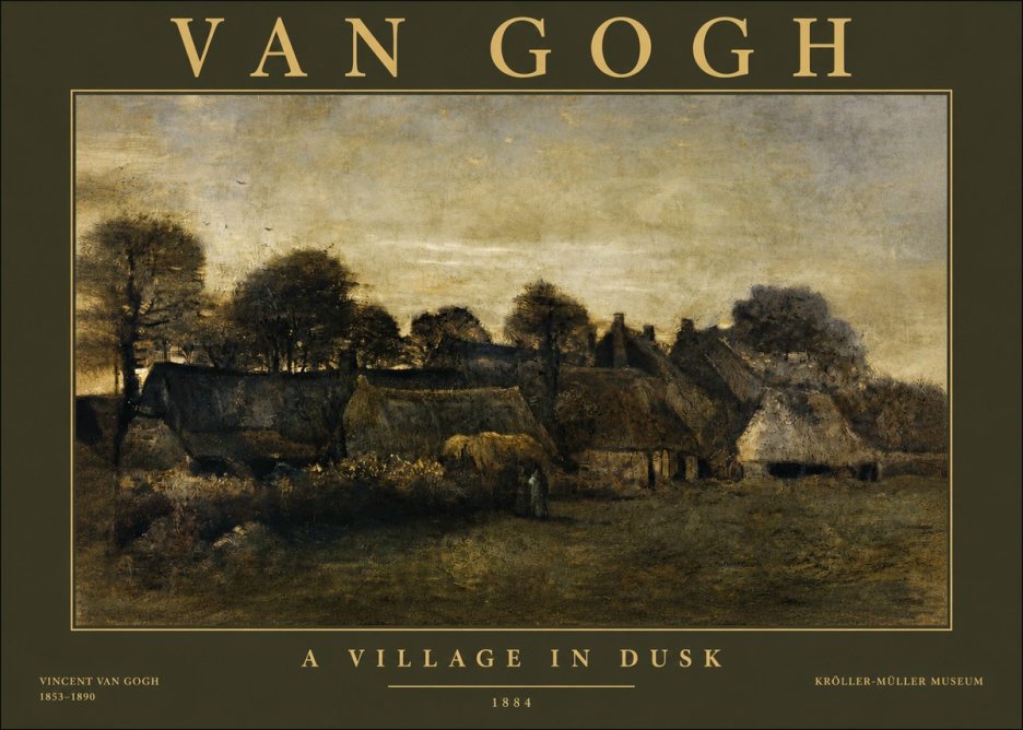 Van Gogh A Village in Dusk No2 - Plakat