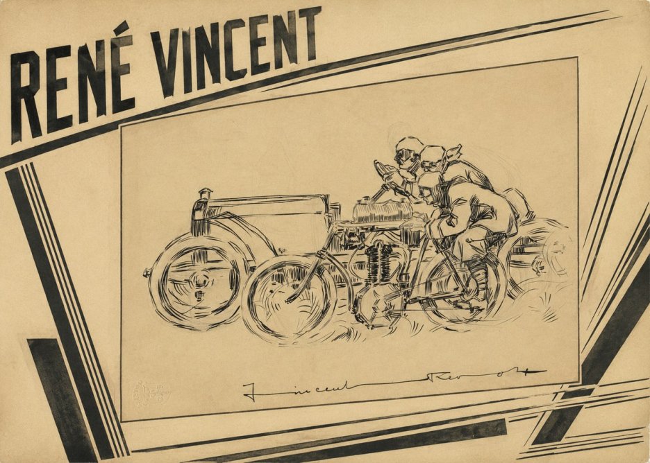 René Vincent Course Automobile No5 - Plakat