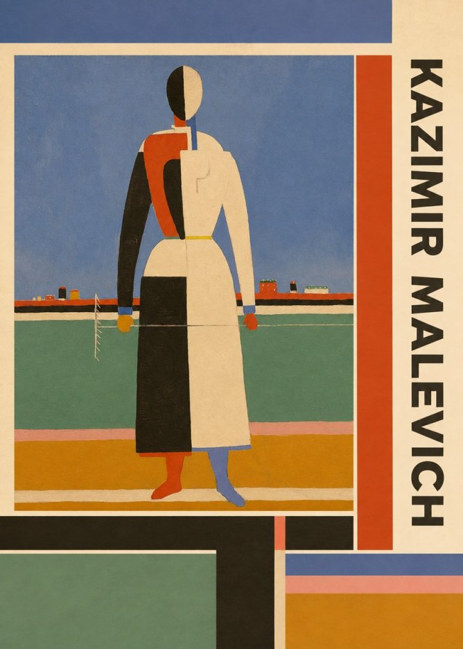 Kazimir Malevich Woman with a Rake No2 - Plakat