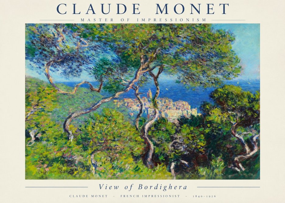 Monet View of Bordighera No1 - Plakat