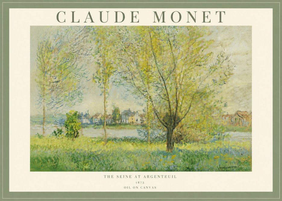 Monet The Seine at Argenteil No4 - Plakat