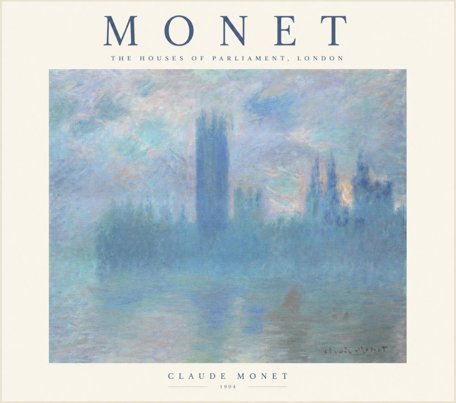 Monet The Houses of Parliament, London I No1 - Plakat