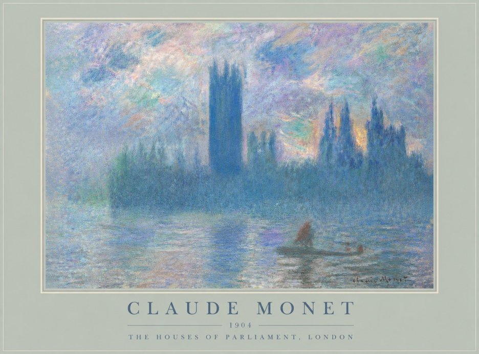 Monet The Houses of Parliament, London I No4 - Plakat