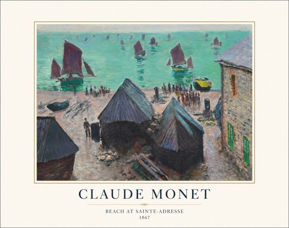 Monet Beach at Sainte-adresse No1 - Plakat