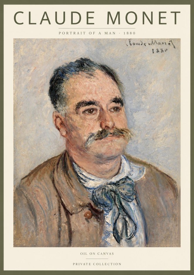Monet Portrait of a Man No3 - Plakat