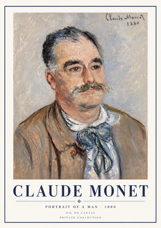 Monet Portrait of a Man No4 - Plakat