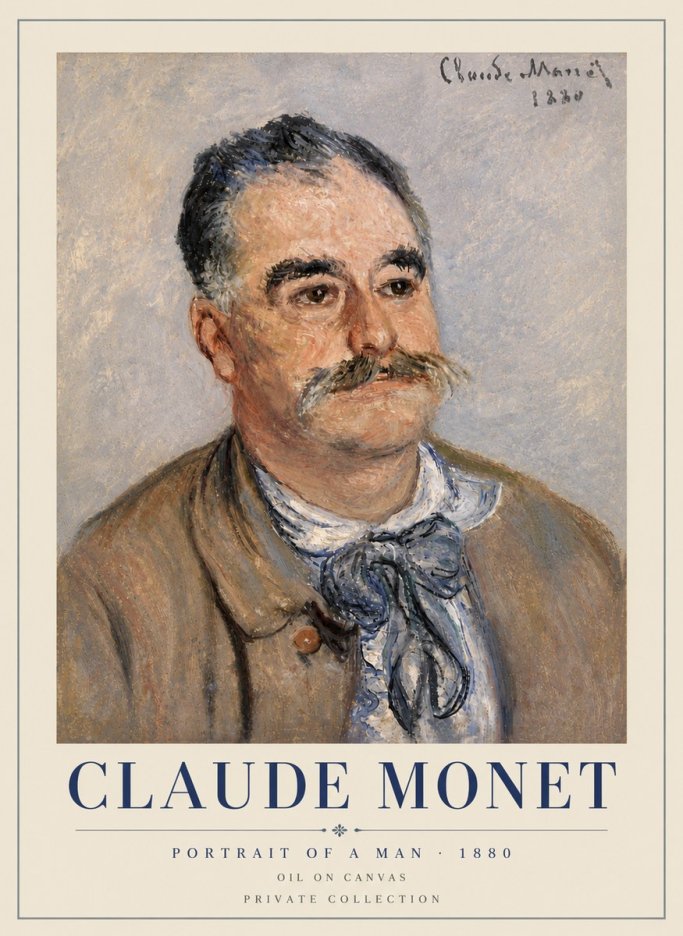 Monet Portrait of a Man No6 - Plakat