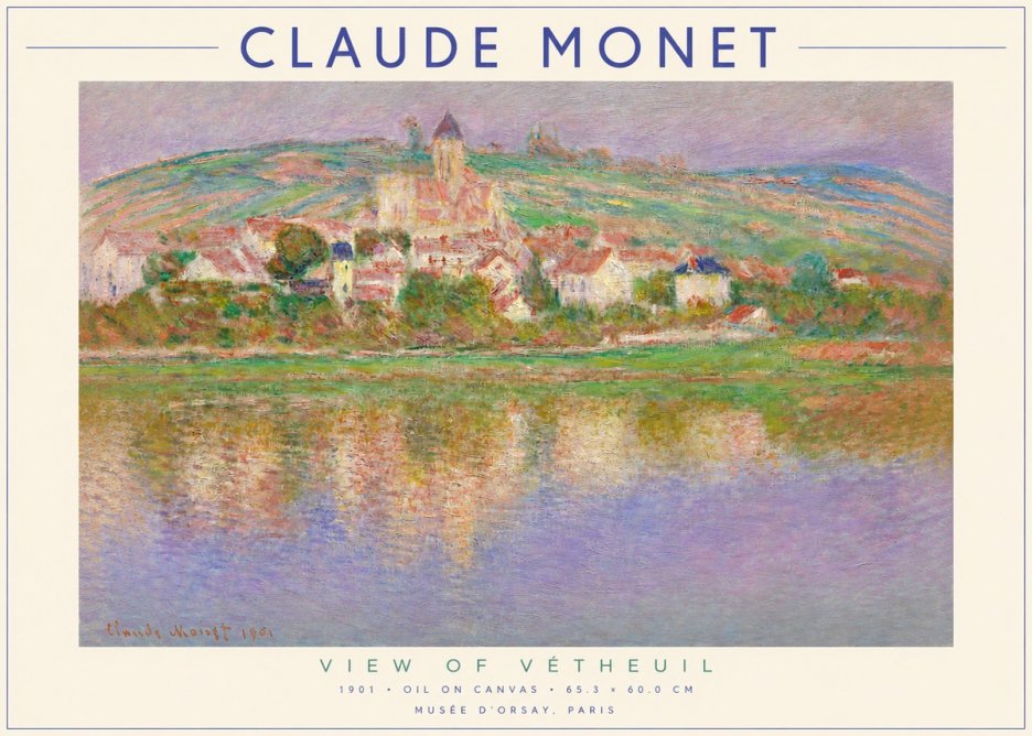 Monet View of Vétheuil I No2 - Plakat
